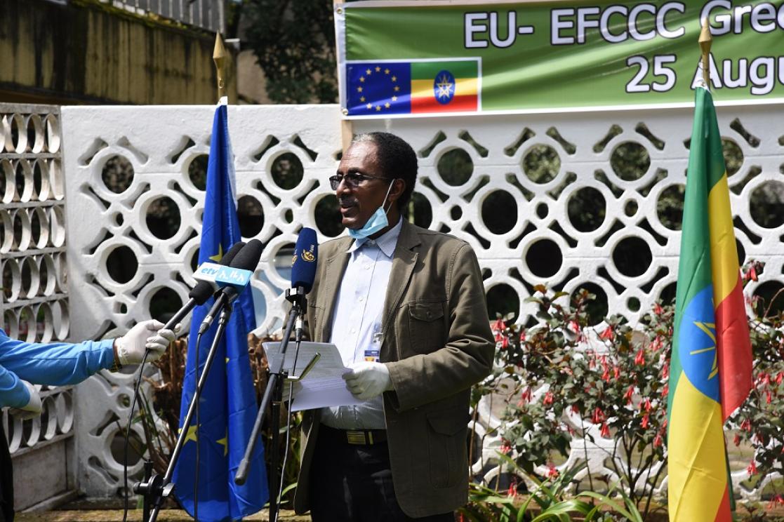 Man talking to an audience