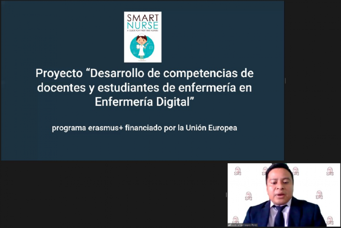 Screenshot during a webinar