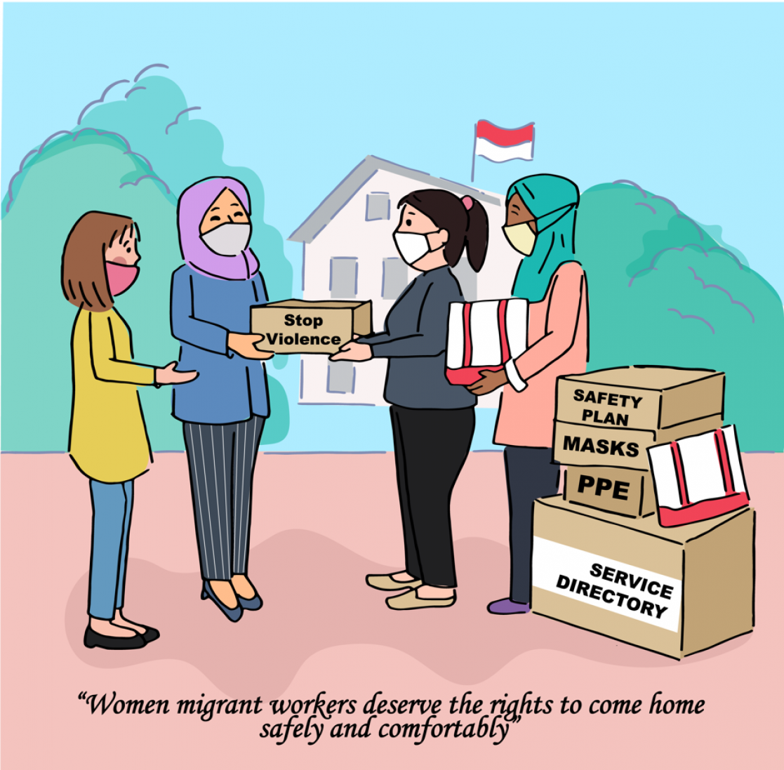 Safetly drawing for woman