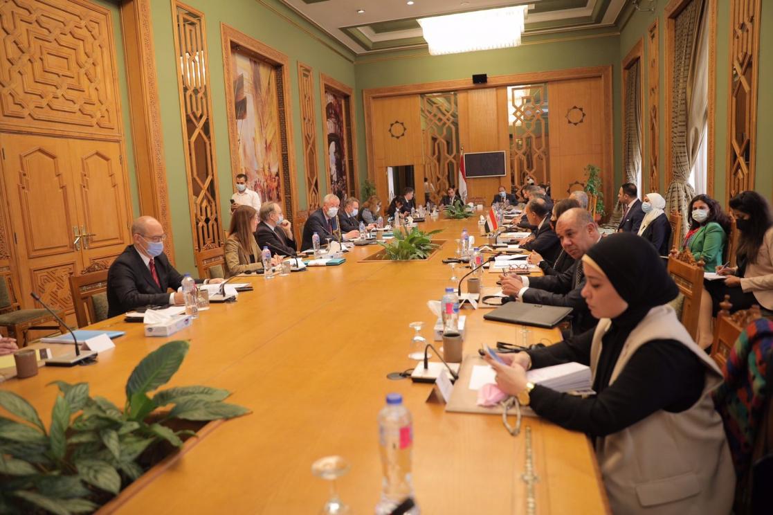 Group of people on a table during a meeting