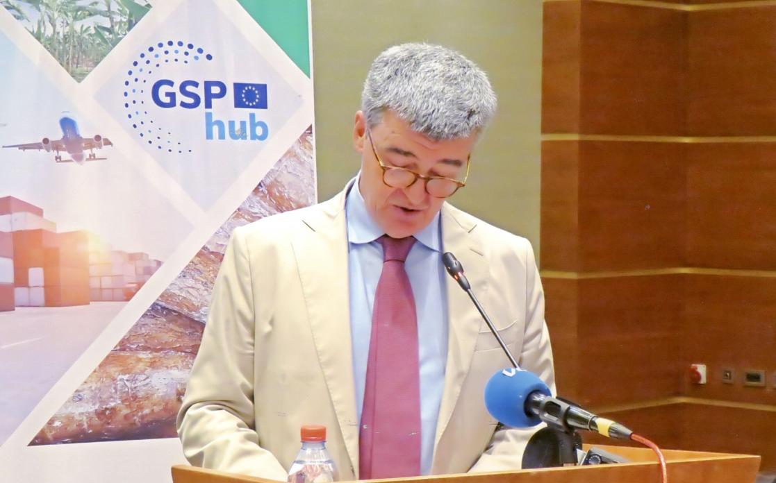 Man during a press conference