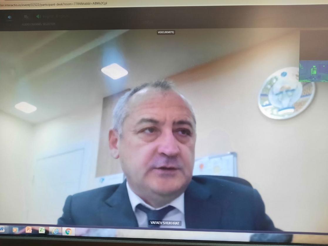 Screenshot during a virtual meeting