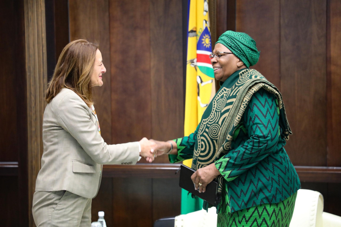H.E. Ana Beatriz Martins with President H.E. Netumbo Nandi-Ndaitwah