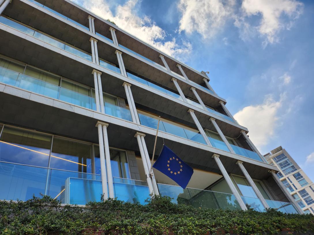 EU DEL LB Flag Half-Mast