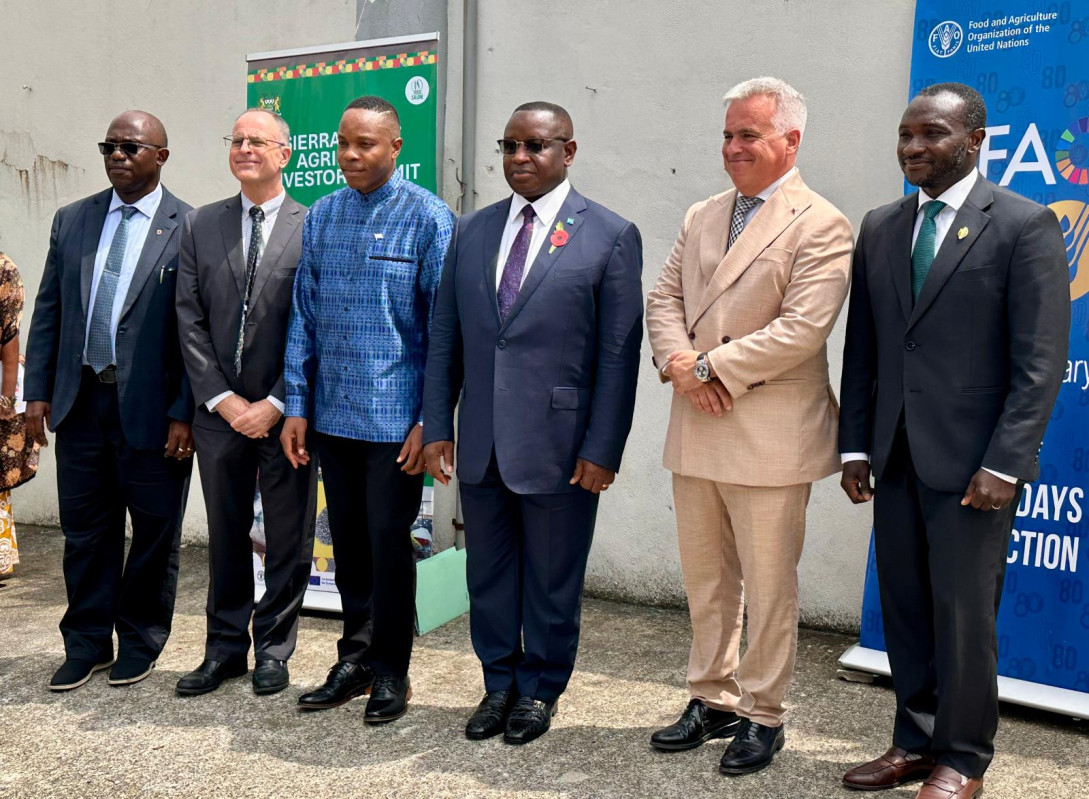 EU and Government of Sierra Leone officials at the launch of the summit 