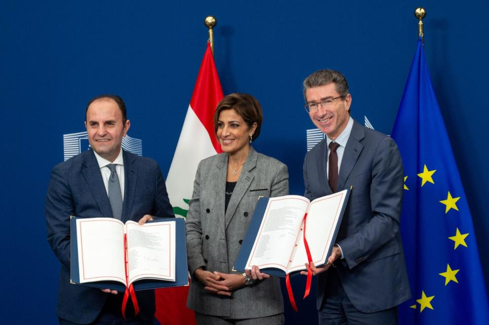 H.E. Walid Haidar, H.E. Tamara El-Zein and Director-General Marc Lemaitre.