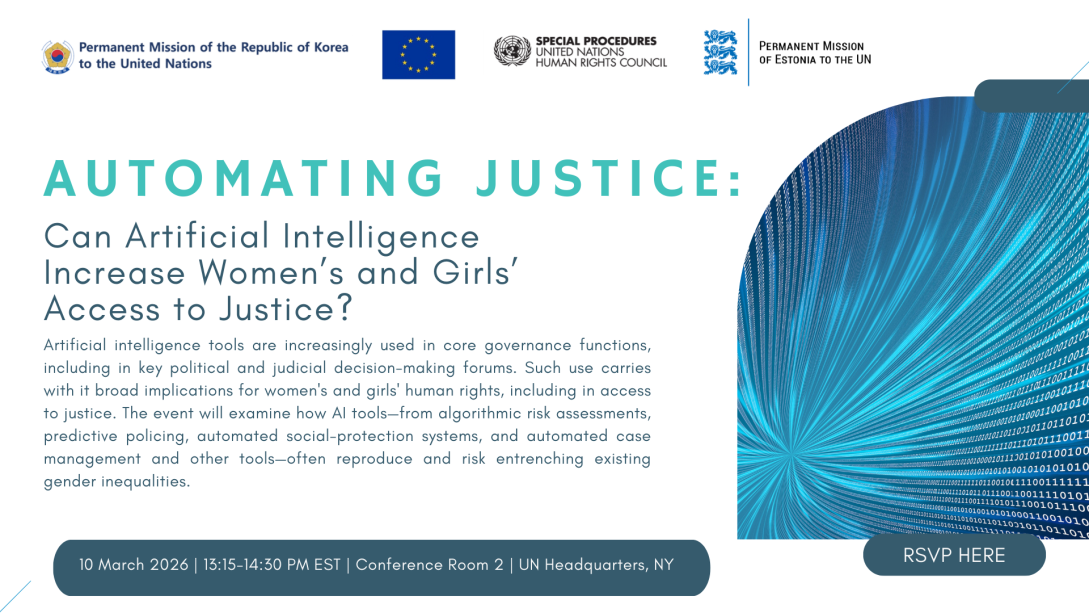 10 March 2026, New York - CSW Side Event on AI and Women's Access to Justice