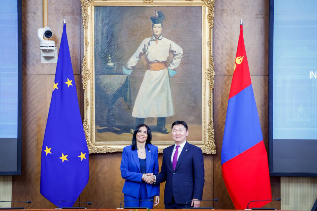 MEP Ms. Guisi Princi and MP Mr. Temuulen Ganzorig