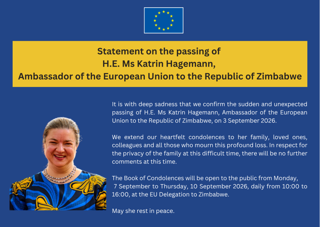 Condolences Ambassador Hagemann Zimbabwe