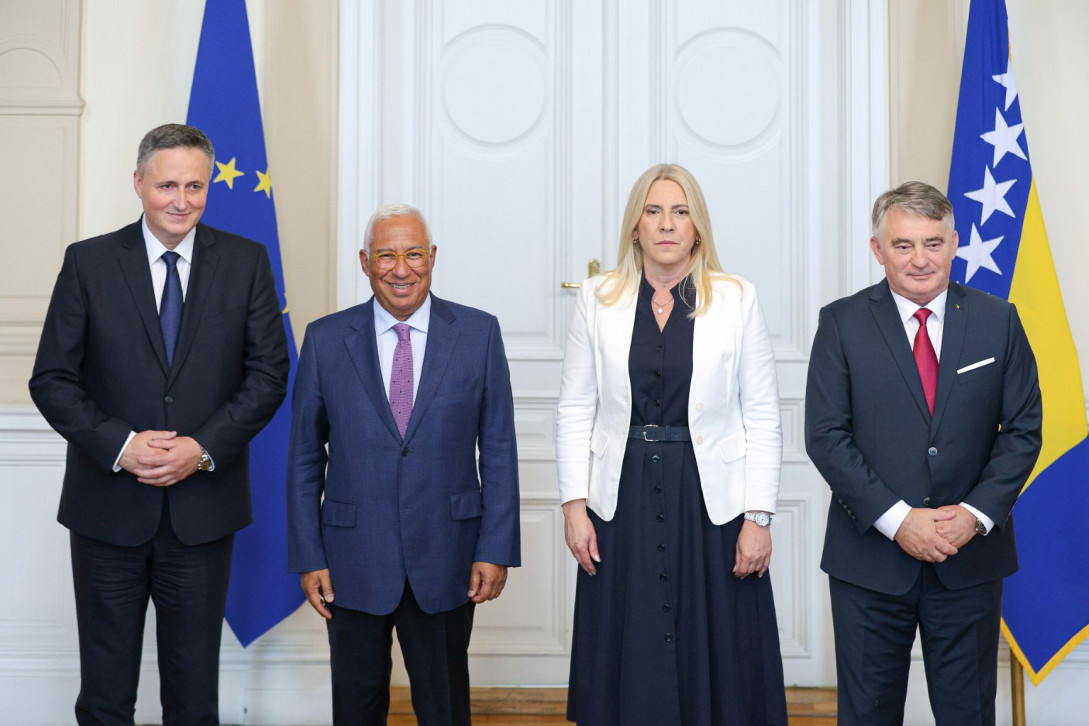 President António Costa with members of the Presidency of Bosnia and Herzegovi