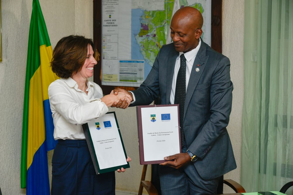 Cérémonie de Signature de la feuille de route du Partenariat Forêt UE / GABON  