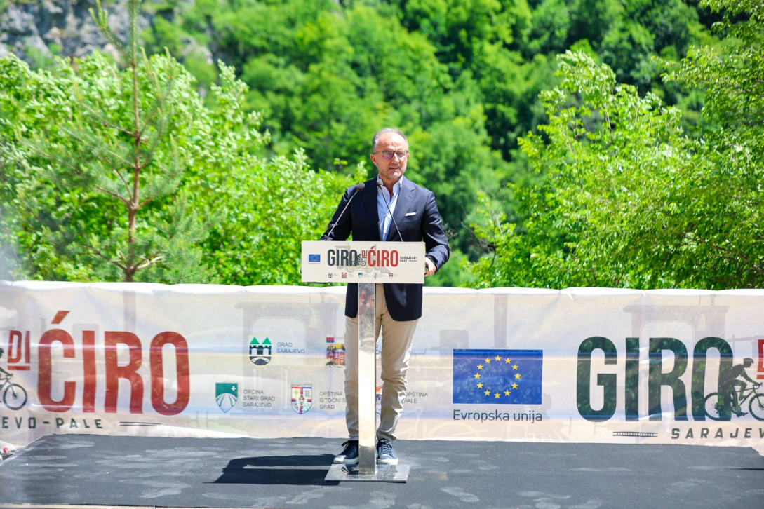 HoD/EUSR in BiH, Ambassador Luigi Soreca at the opening of the Sarajevo – Pale cycling trail