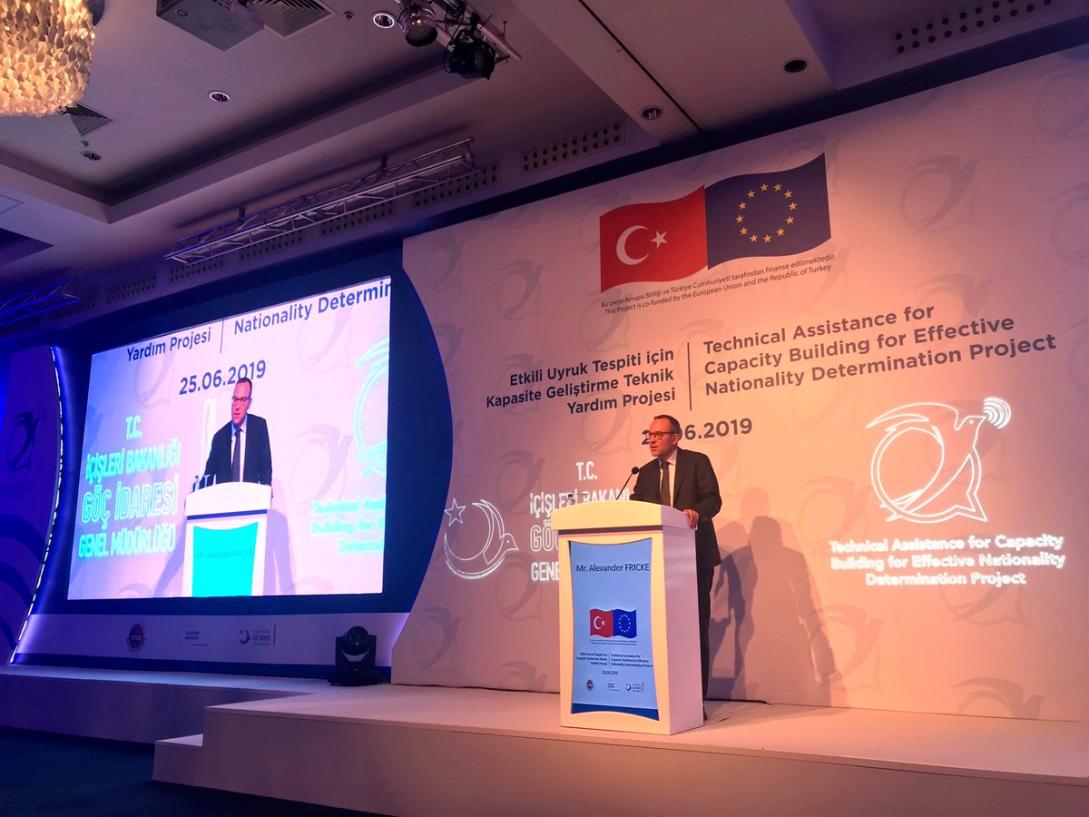 AB tarafından finanse edilen 'Etkili Uyruk Tespiti için Kapasite Geliştirme Teknik Yardım' projesi, bugün, ulusal ve uluslararası kuruluşların geniş katılımıyla başlatıldı