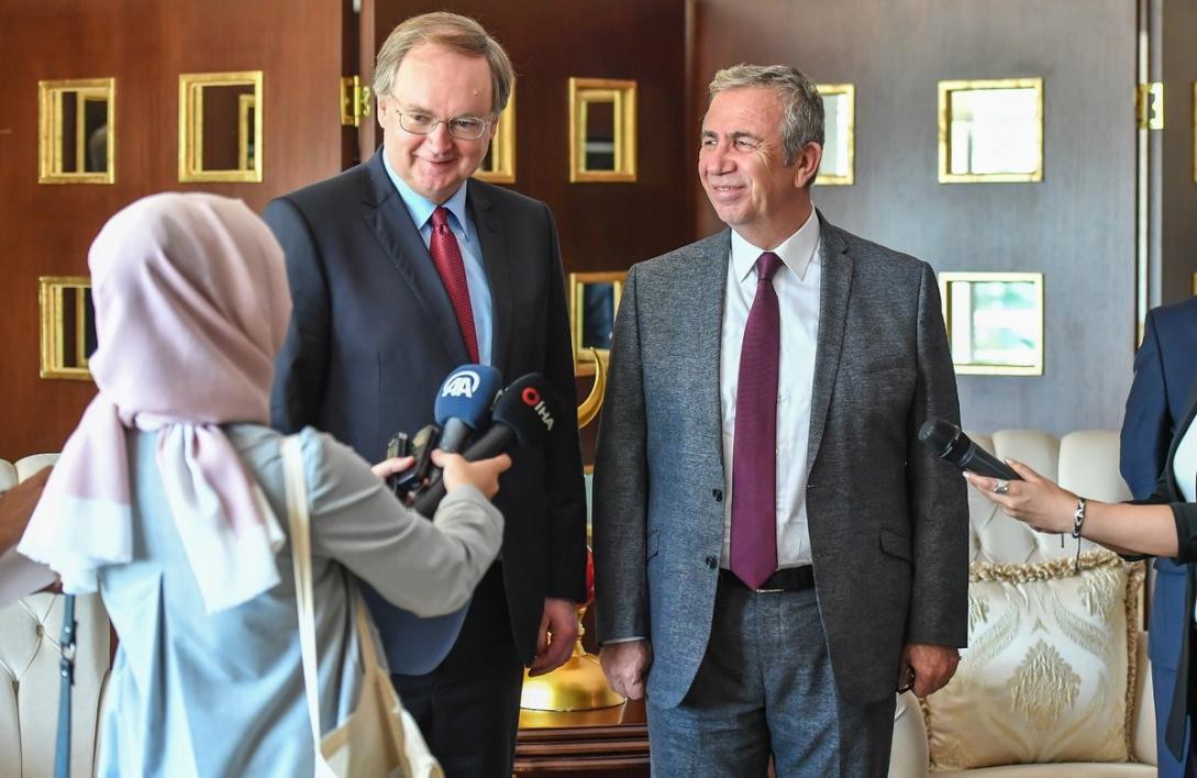 The Head of EU Delegation to Turkey, Ambassador Christian Berger, met with Ankara Metropolitan Mayor Mansur Yavas today