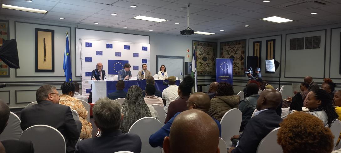 press conference Ignazio Corrao EU EOM Lesotho 5 December 2022