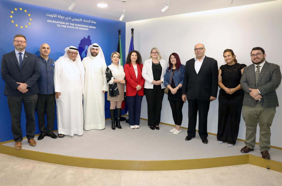 EU Ambassador Anne Koistinen with media representatives 
