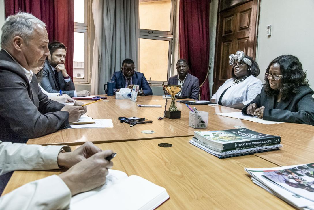 EU EOM Liberia 2023 Chief Observer Andreas Schieder meets NEC