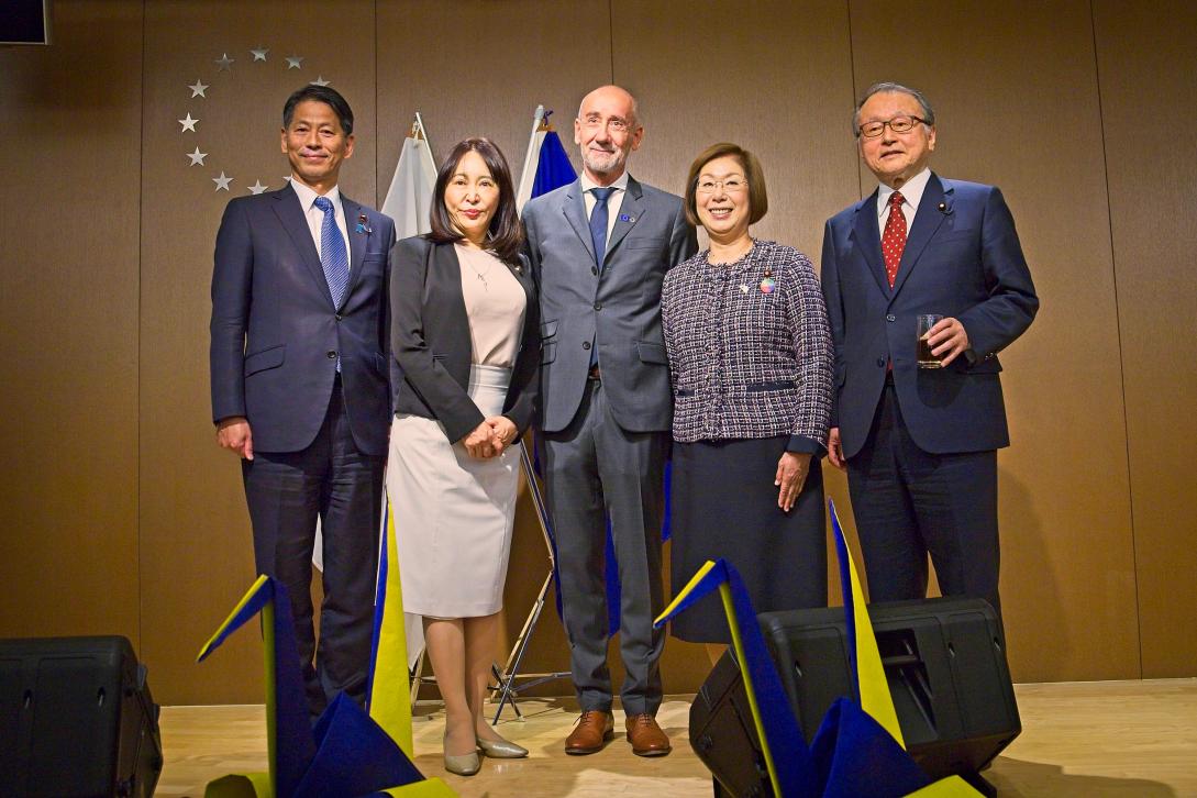 Group photo at the Europe Day reception in Japan