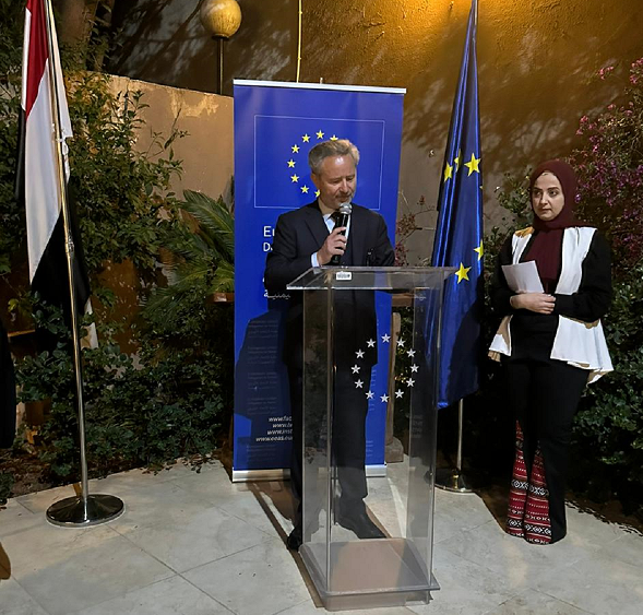 Ambassador Gabriel Munuera Viñals delivering Europe Day speech