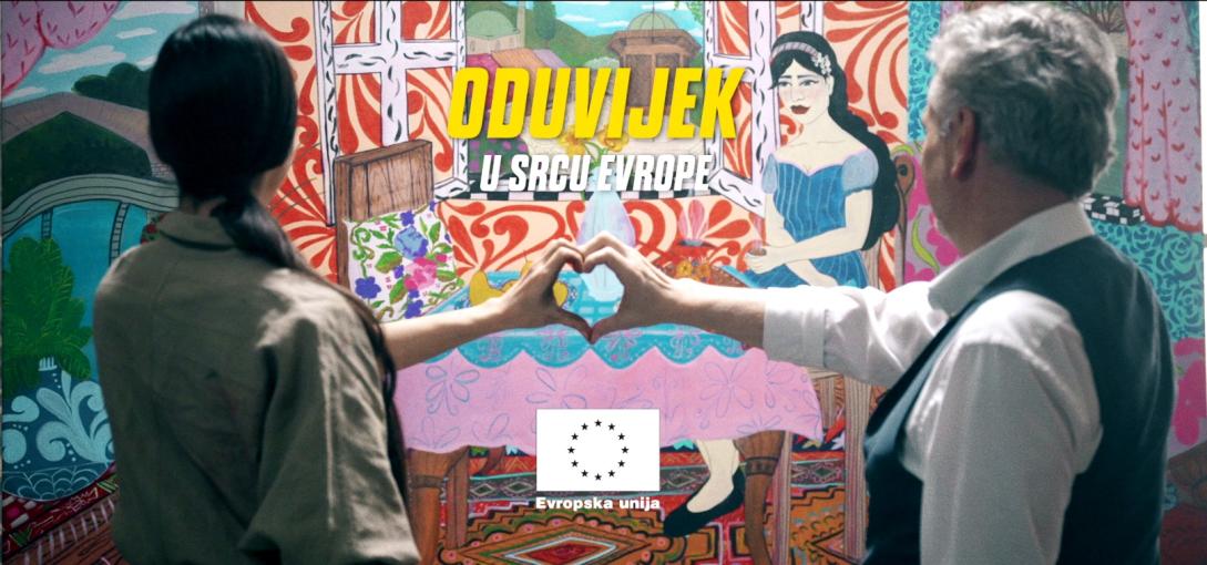 HoD/EUSR Johann Sattler with BiH artist Hanna Dujmovic
