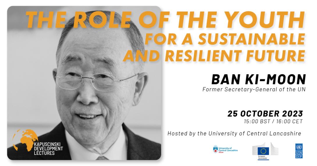 Imagine of keynote speaker Ki-moon and event details