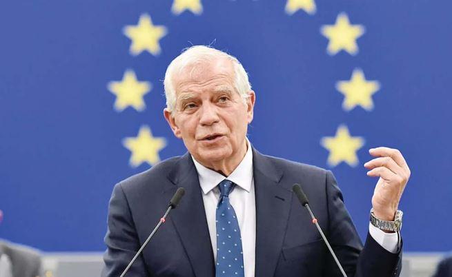 HR/VP Josep Borrell EU Flag background