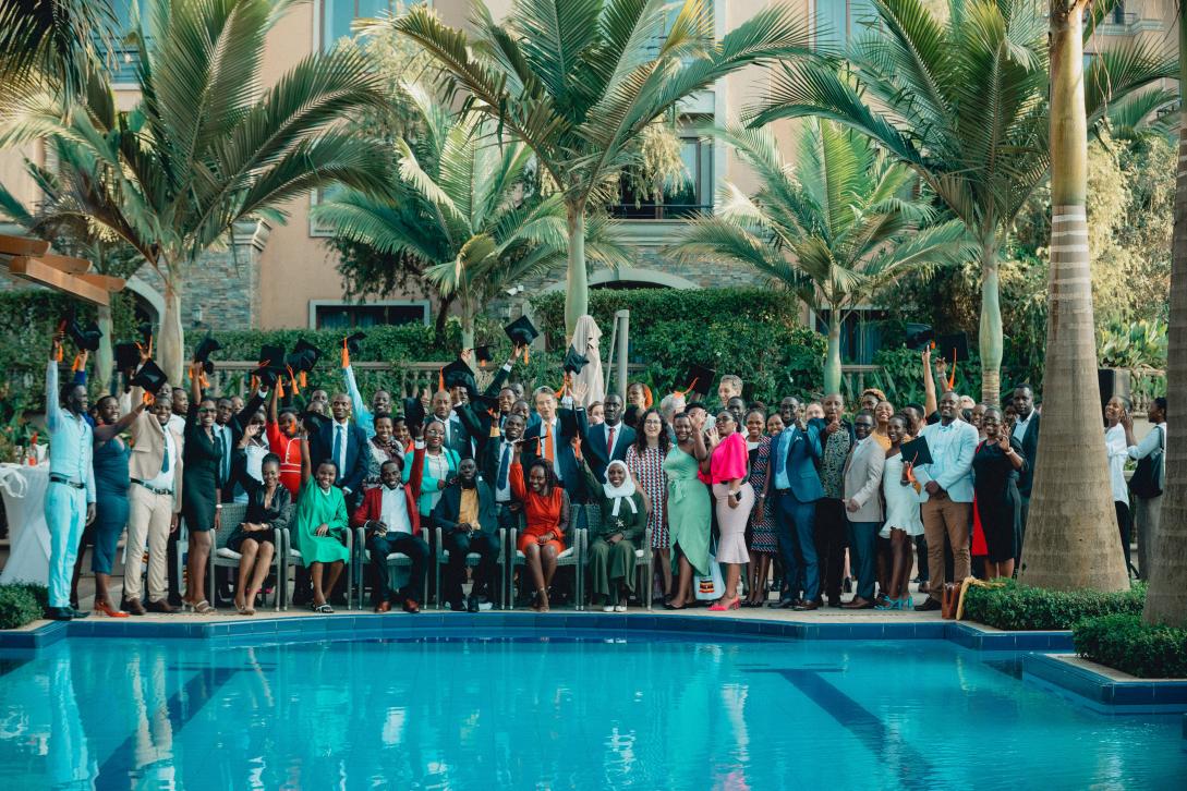 Democracy Academy Uganda graduates together with EU and Swedish Ambassadors