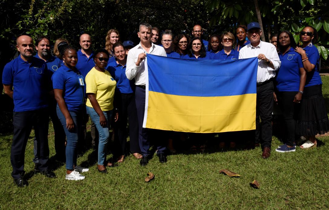 Ukraine Support - EU Del Zambia Group Photo