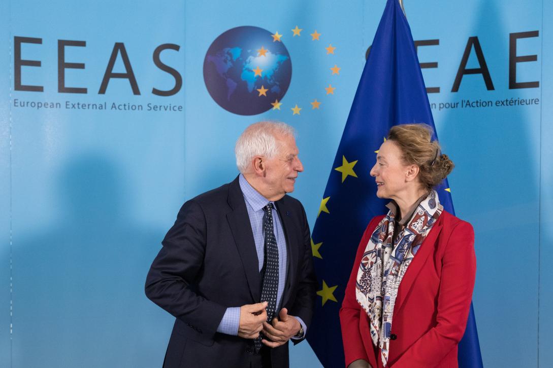 From left to right: Josep BORRELL FONTELLES (High Representative of the EU for Foreign Affairs and Security Policy), Marija PEJČINOVIĆ BURIĆ (Secretary General of the Council of Europe)