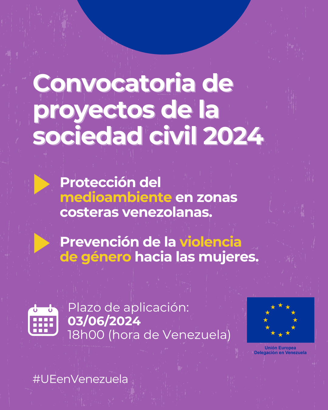 Convocatoria Proyectos Unión Europea en Venezuela 2024