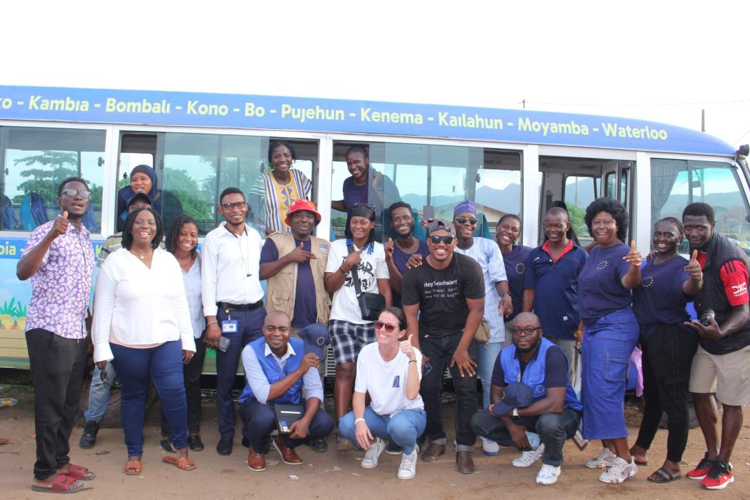 Members of the EU-Sierra Leone Bus Team at the closing event 