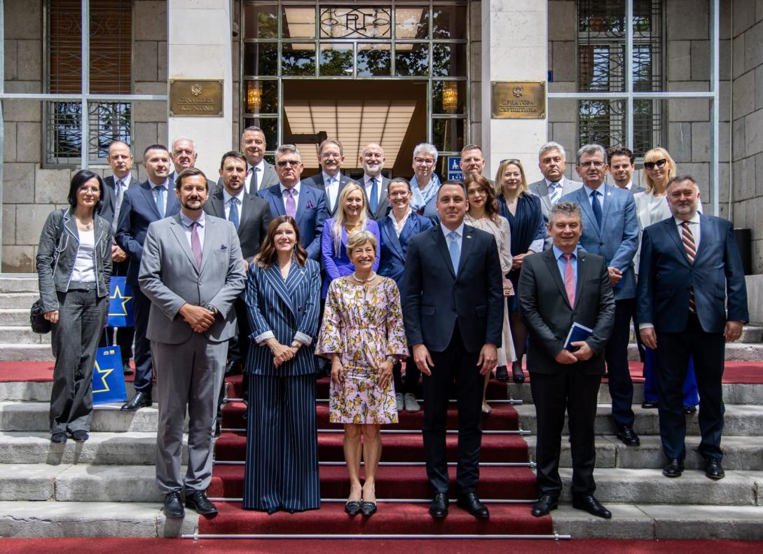 Group photo of the members of the European Integration Committee and Ambassadors of EU Member States