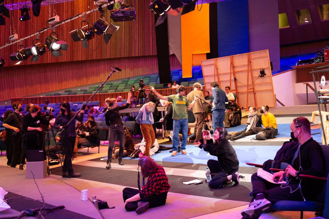 Audience at the event “Where is the Planetary? / A Gathering / In Collaboration with Koki Tanaka”. Date: October 14-16, 2022. Commissioned by Haus der Kulturen der Welt (HKW), Berlin.