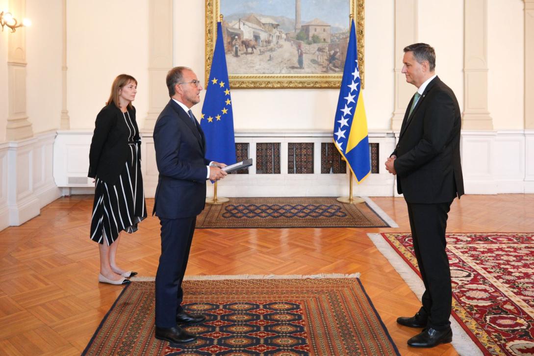 New Head of EUD/EUSR in BiH Luigi Soreca presents his credentials to the BiH Presidency