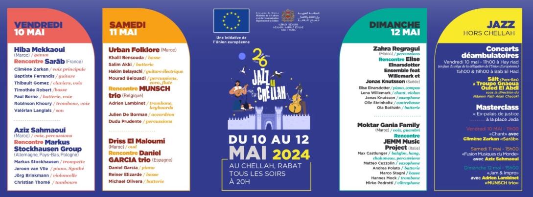 Programme de la 26ème édition du Festival Jazz au Chellah