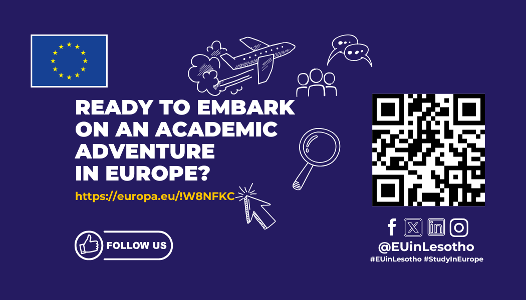 Lesotho's poster promoting Study in Europe 2024