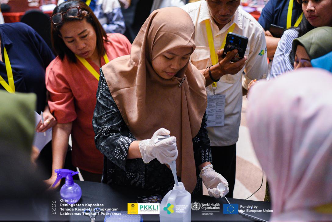 Capacity building for PHCs (Puskesmas) in environmental health surveillances