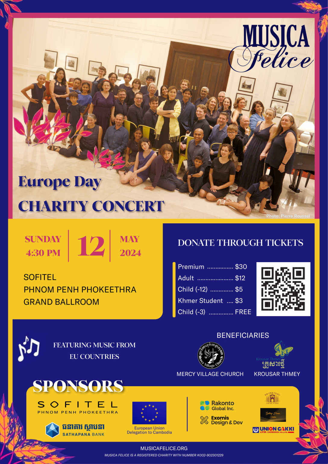 Donations from this Europe Day celebration will raise funds for two Cambodian organizations that help children.