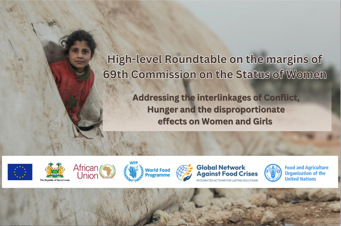 13 March 2025 - CSW69 Side Event on Addressing the interlinkages of Conflict, Hunger on Women