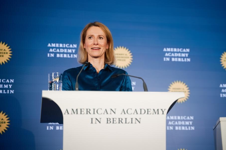 Kaja Kallas on receiving the Henry Kissinger Prize from the American Academy, Berlin