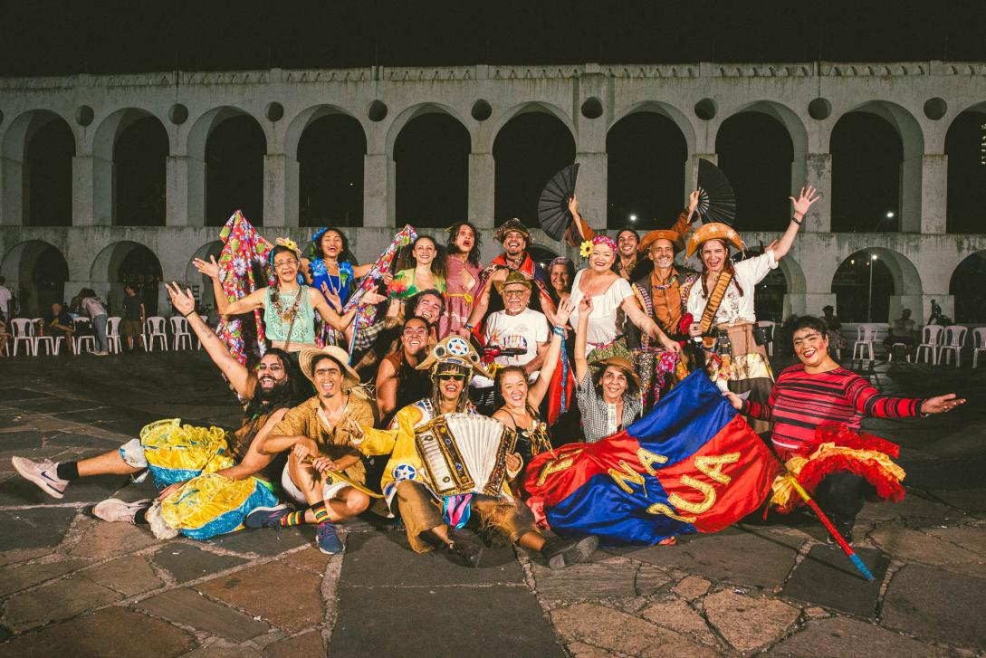 Erik Martins de Albuquerque with the group Tá Na Rua