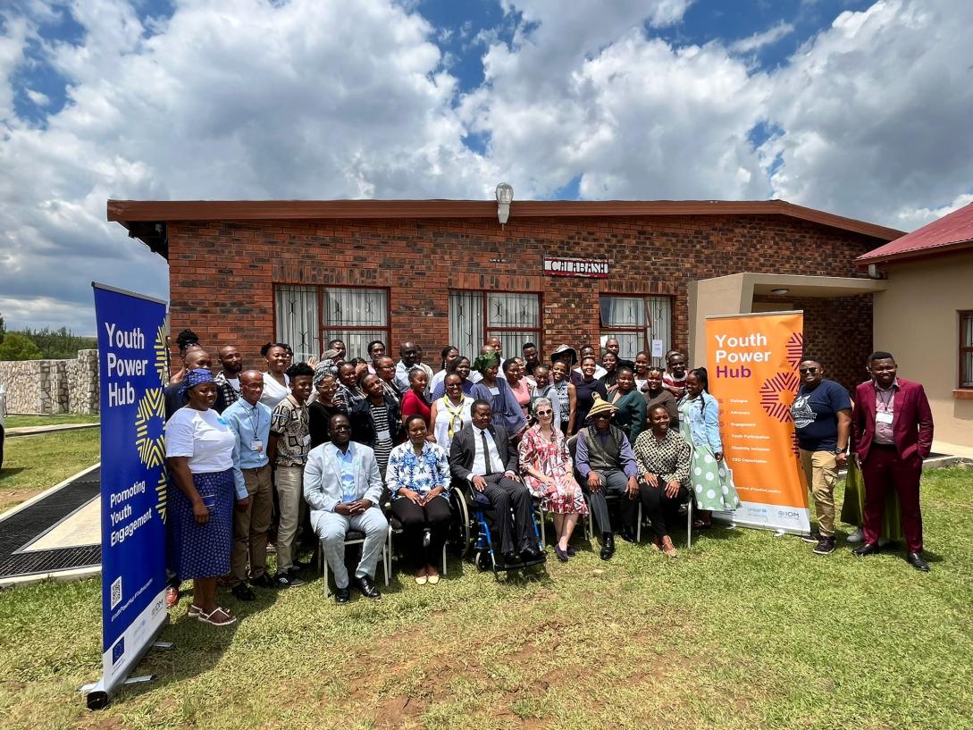 Family photo of Youth Power Hub pitso