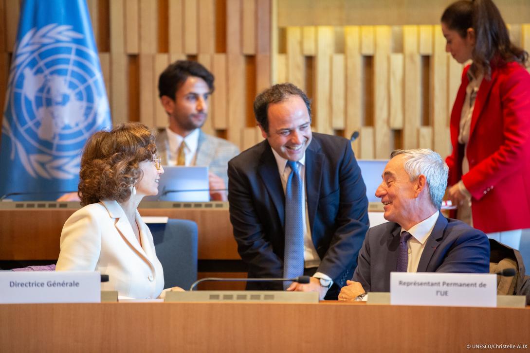 Ambassador Lenoir and DG Azoulay