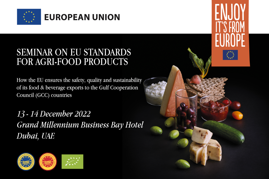 EU agri-food standards and organic food and drink seminar coming to Dubai