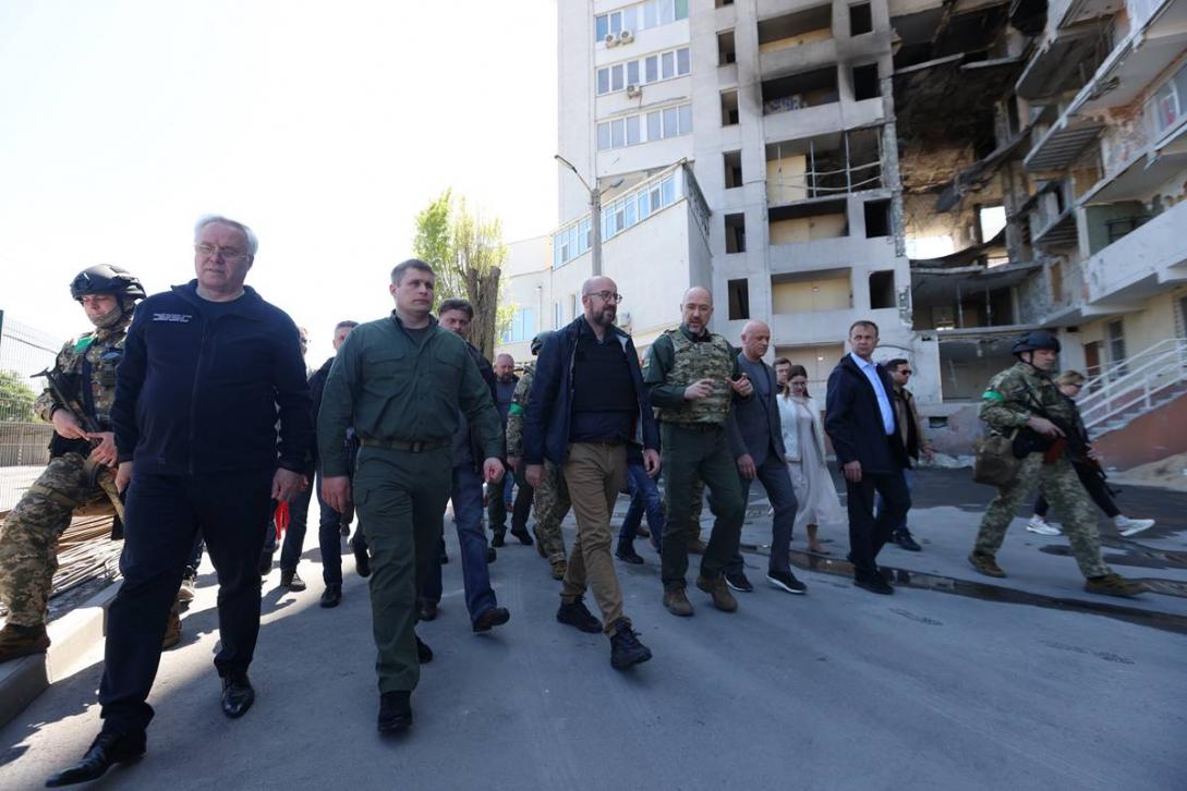 PEC Michel visits Odesa on the occasion of Europe Day