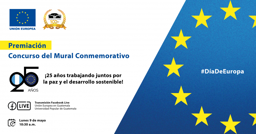Premiación del concurso del Mural Conmemorativo de los 25 años de la Delegación de la Unión Europea en Guatemala