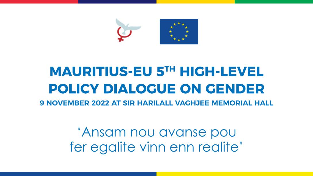 EU Mauritius High level policy dialogue on gender 2022
