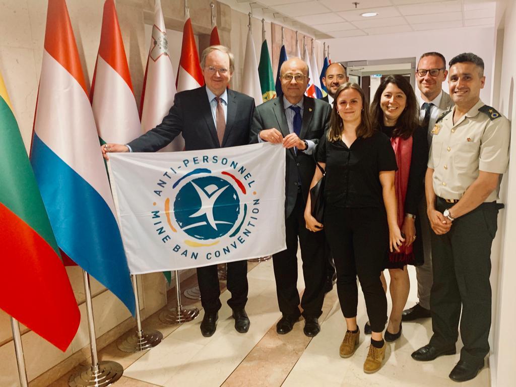 Ambassador Hans Brattskar, Juan Carlos Ruan Director of the ISU, and Thea Mjelstad, Advisor from the Norwegian mission in Geneva visited the Head of EU Delegation Ambassador Christian Berger