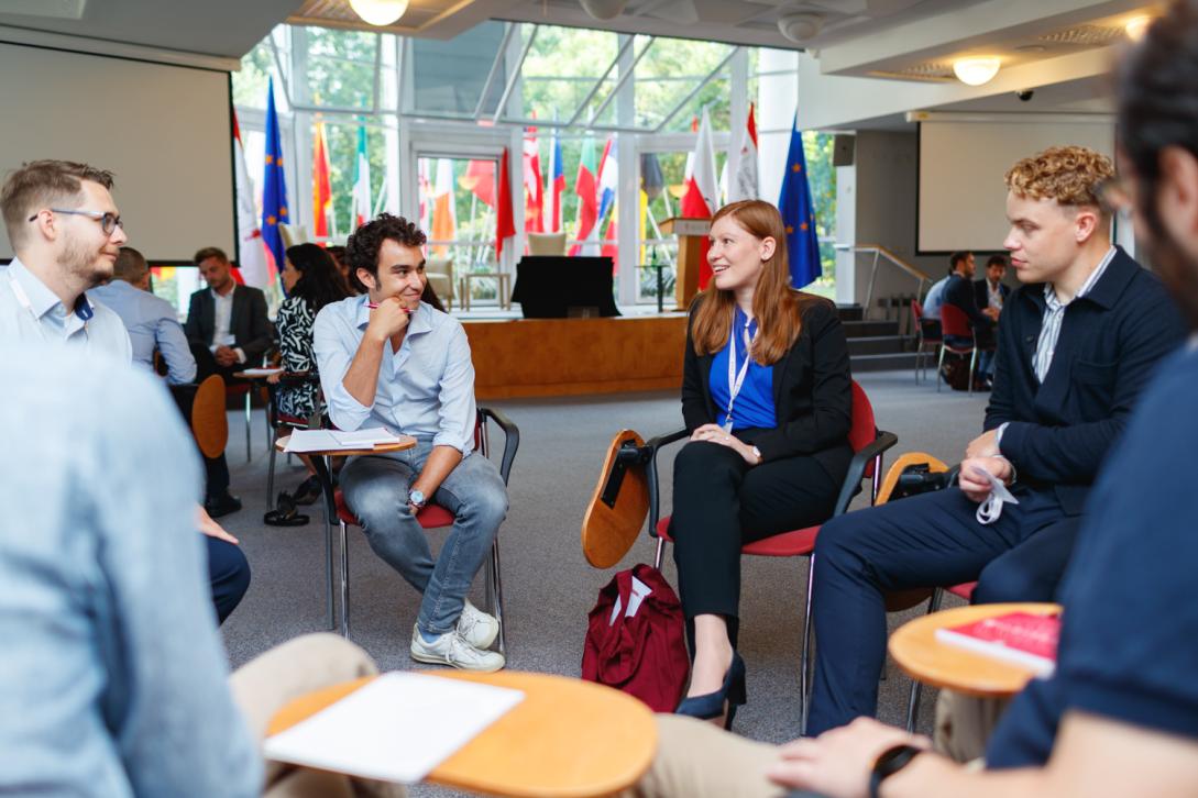 Students on the first day of the European Diplomatic Academy