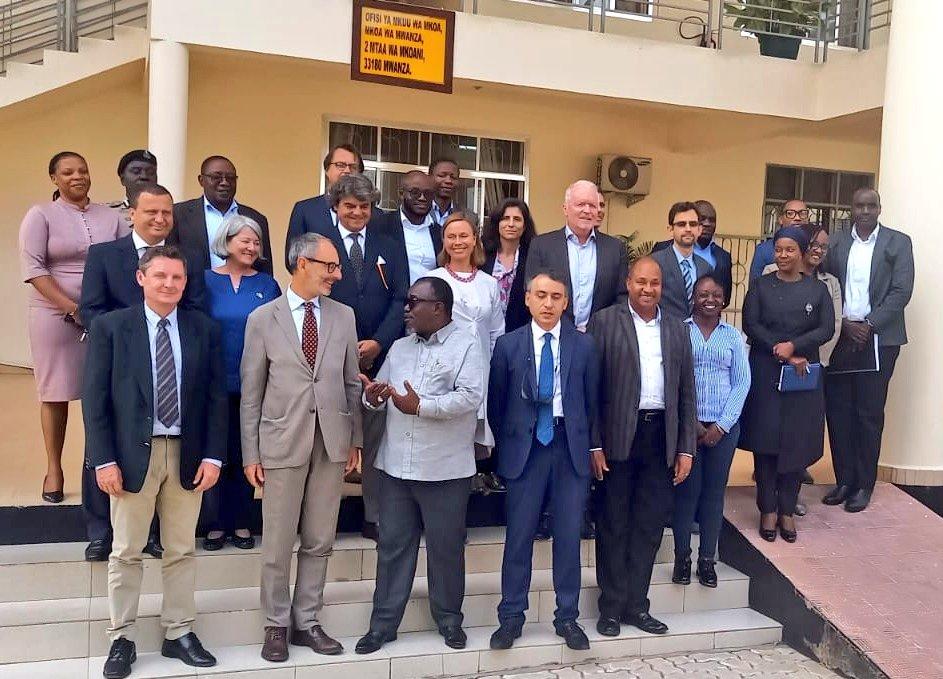 EU Ambassadors pay a courtesy call to the Mwanza Regional Commissioner, Mr Adam Malima, at the start of the TEAM EUROPE visit in the region.